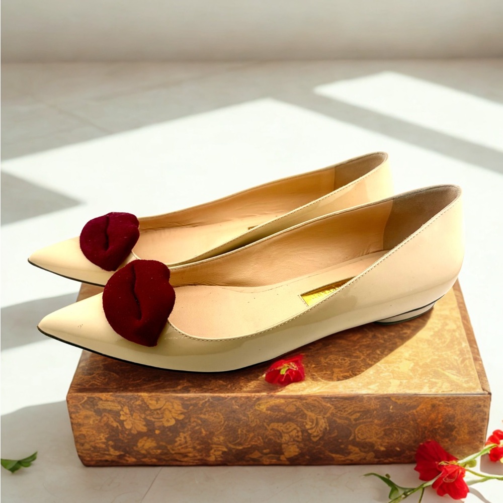 Rupert Sanderson Puffy Lip 👄 Flats Made in Italy (EUC)